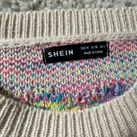 Vintage stitch y2k cheesy hippie heart patch indie thickknit bell sleeve… - Picture 3 of 4